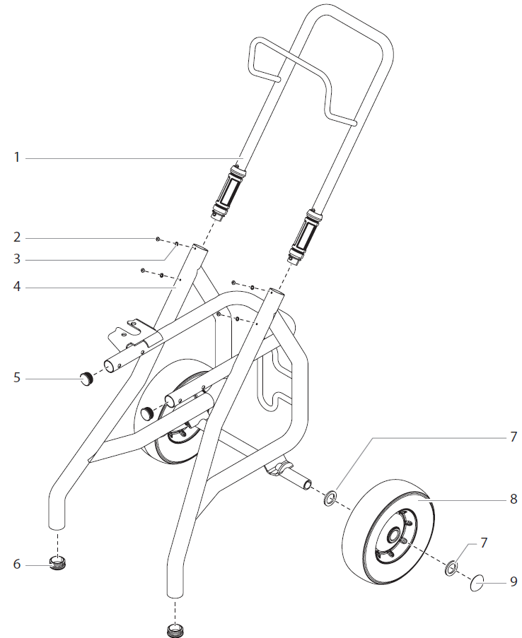 Impact 740 Upright Cart Assembly Parts (P/N 0552524A)